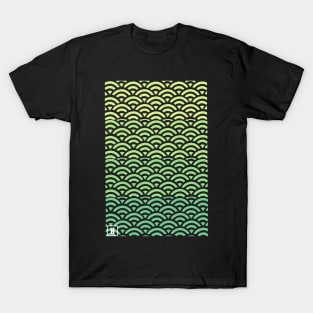 Retro Japanese Clouds Pattern RE:COLOR 11 T-Shirt